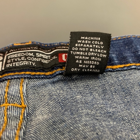 Chico’s Denim Jeans size 2 Short/12 Short Straight Leg Mid Rise Stretch 30”x28” - Picture 12 of 13